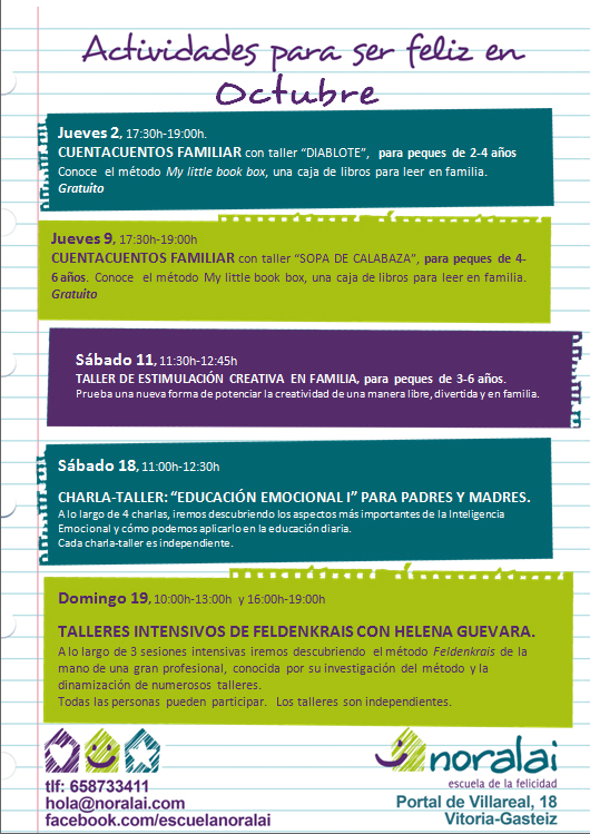 ACTIVIDADES OCTUBRE